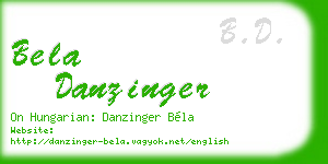 bela danzinger business card